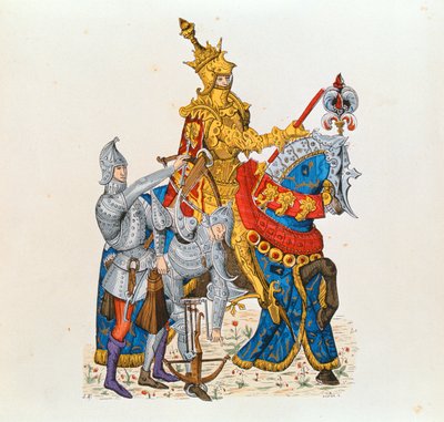 King Charles VII of France in ceremonial dress by S. Gautier